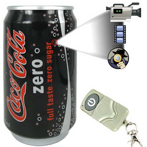 4GB Cola Can Beverage Spy Camera - Remote Control - Click Image to Close